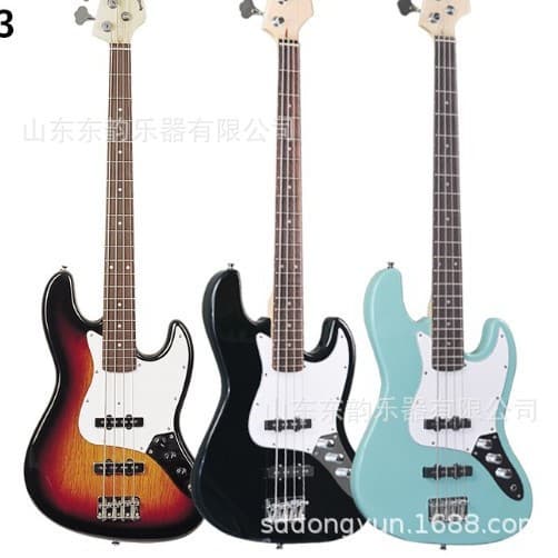 Cross-border bestseller; wholesale four-string electric bass guitar set, BASS beginner rock performance bass