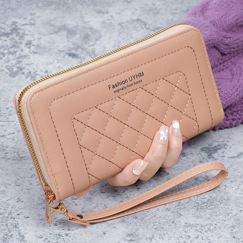 2025 New Women's Long Wallet Versatile Zipper Clutch Embroidered Fashion Large Capacity Soft Leather Phone Purse