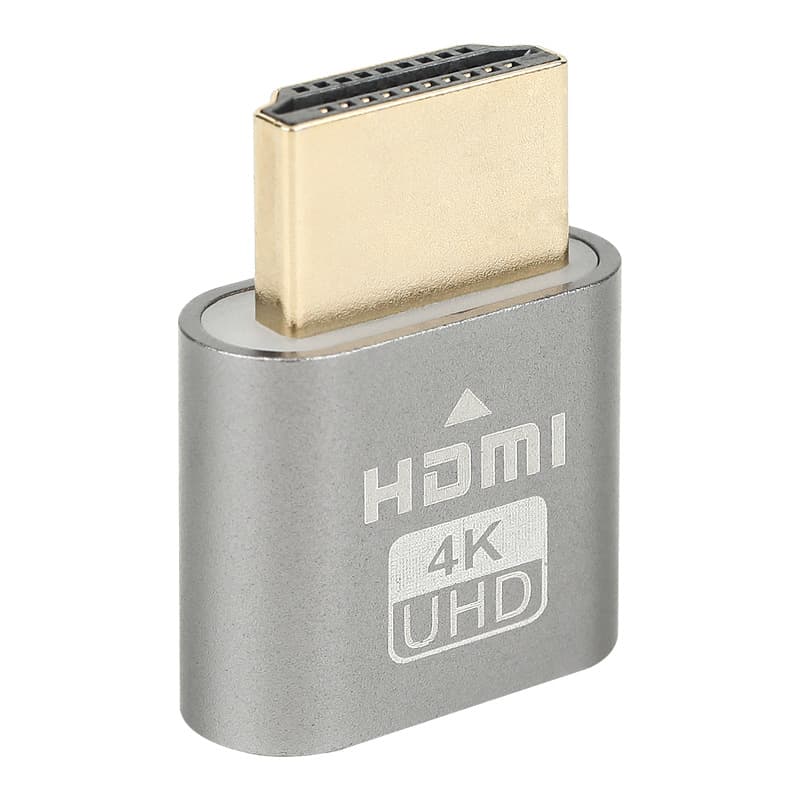 HDMI Virtual Monitor DP Dummy Load HDMI EDID Display Cheat Graphics Card Emulator Lock Screen Device