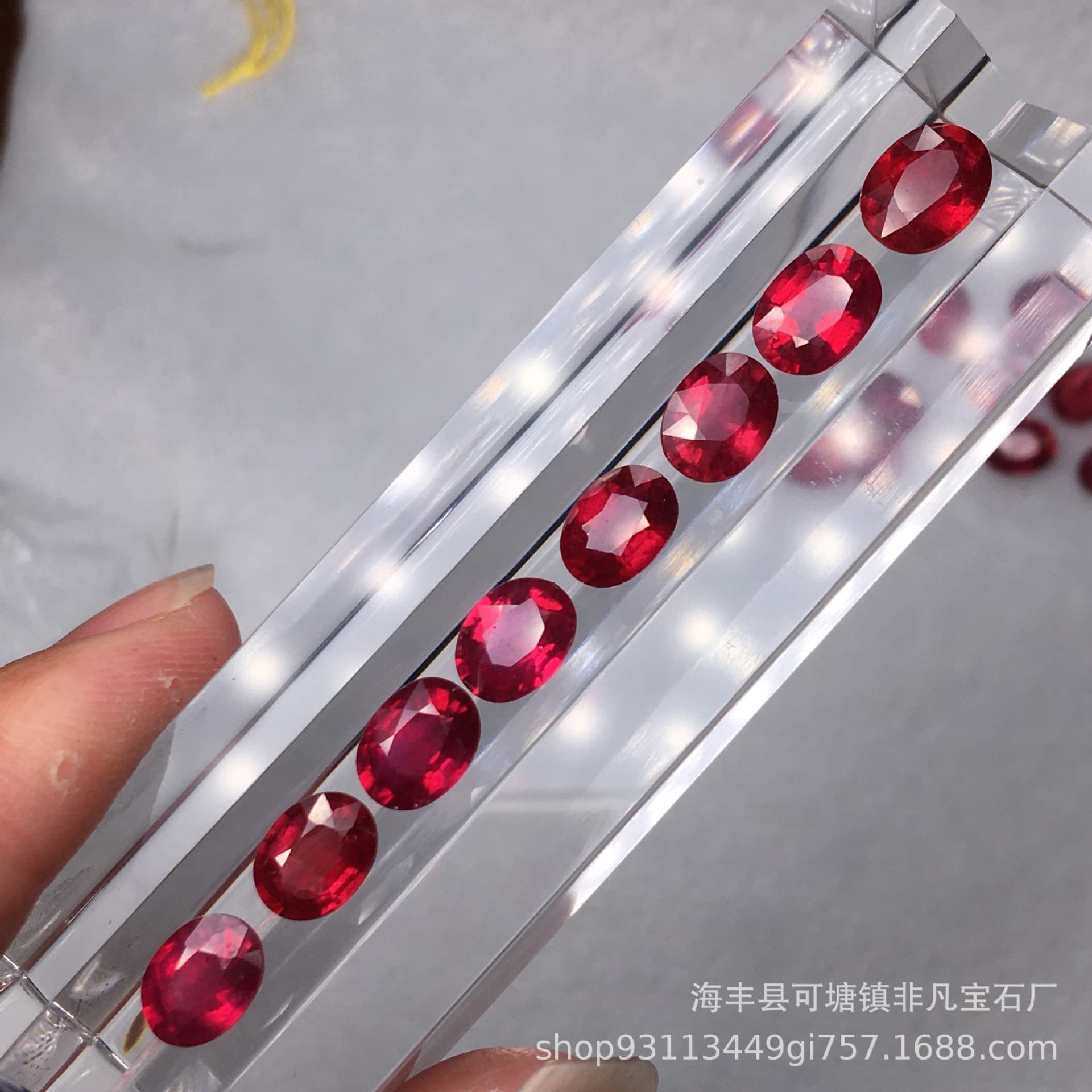 Natural Ruby Cabochon Loose Stone, Oval Faceted, Pigeon Blood Red Egg-Shaped Oval Natural Colored Gemstone for Setting Loose Stone