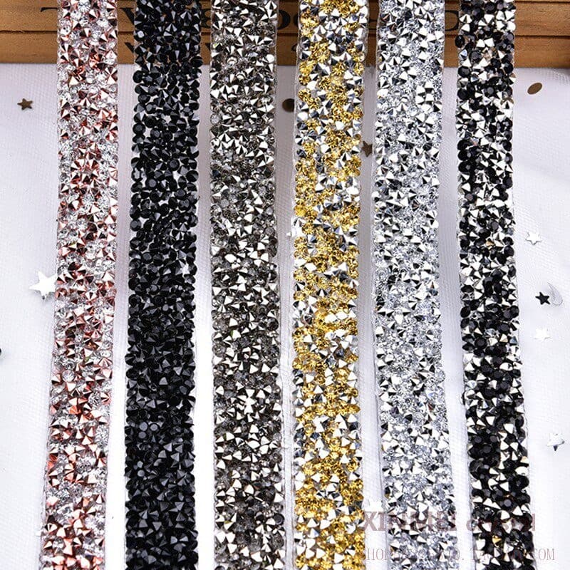 1.5cm Rhinestone Tape Clothing Accessories DIY Dance Costume Shoe Rhinestone Belt Wedding Accessories