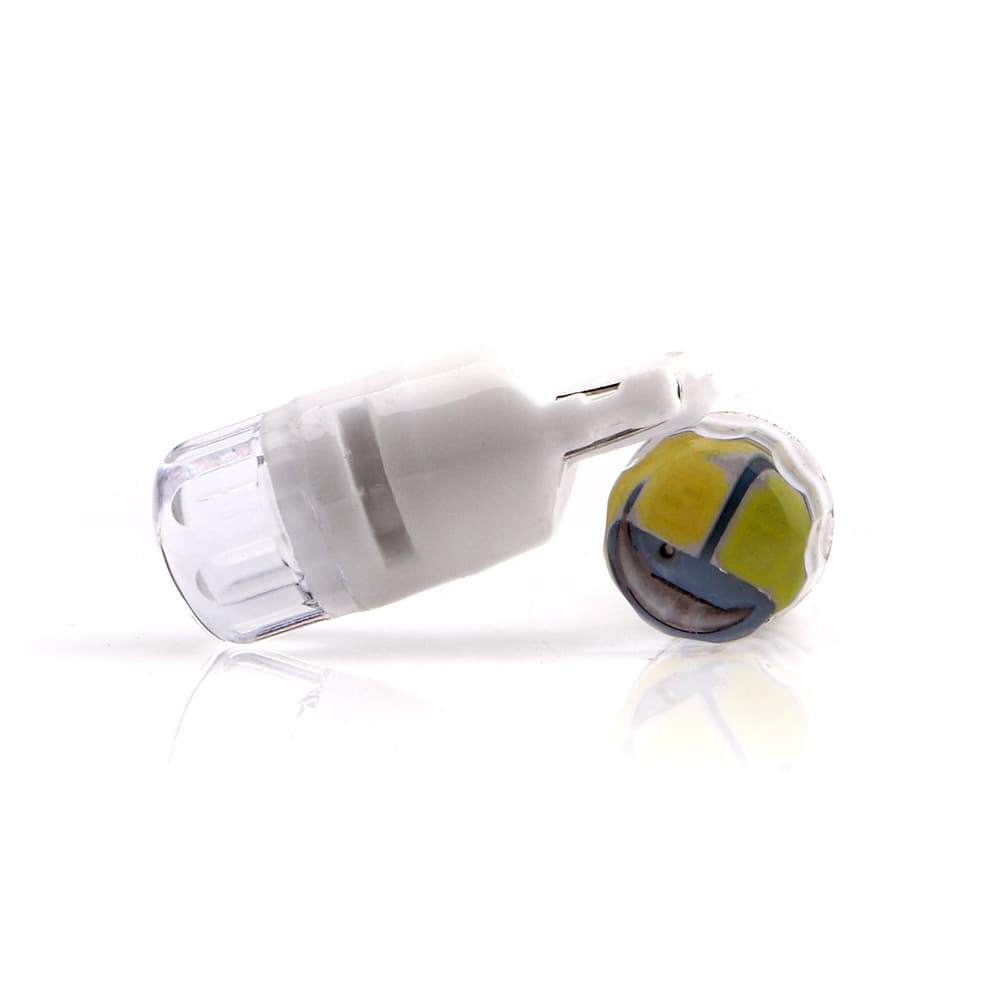 High Temperature T10 W5W 2835 2-LED Ceramic Lens Car Side Marker Light LED Small Light Roman Column Marker Light T