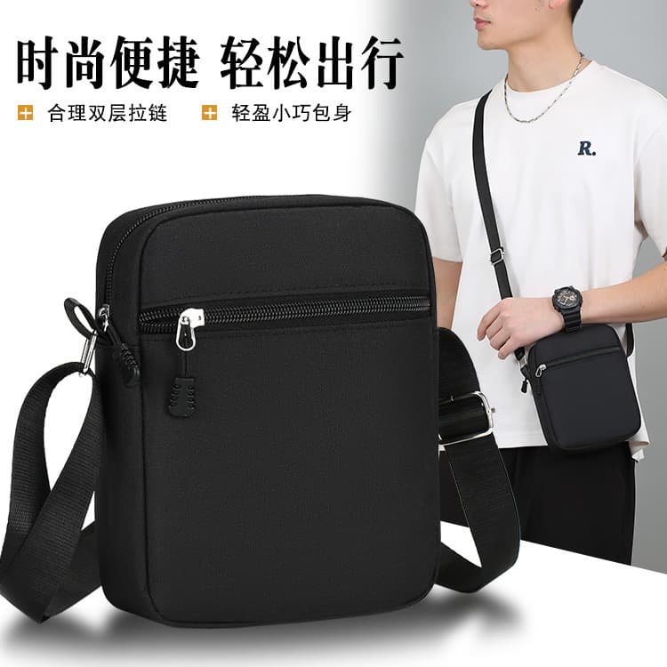Cross-border foreign trade men's cross-body bag, simple casual shoulder bag, Oxford cloth cross-body bag, mini bag, mobile phone bag, men's bag