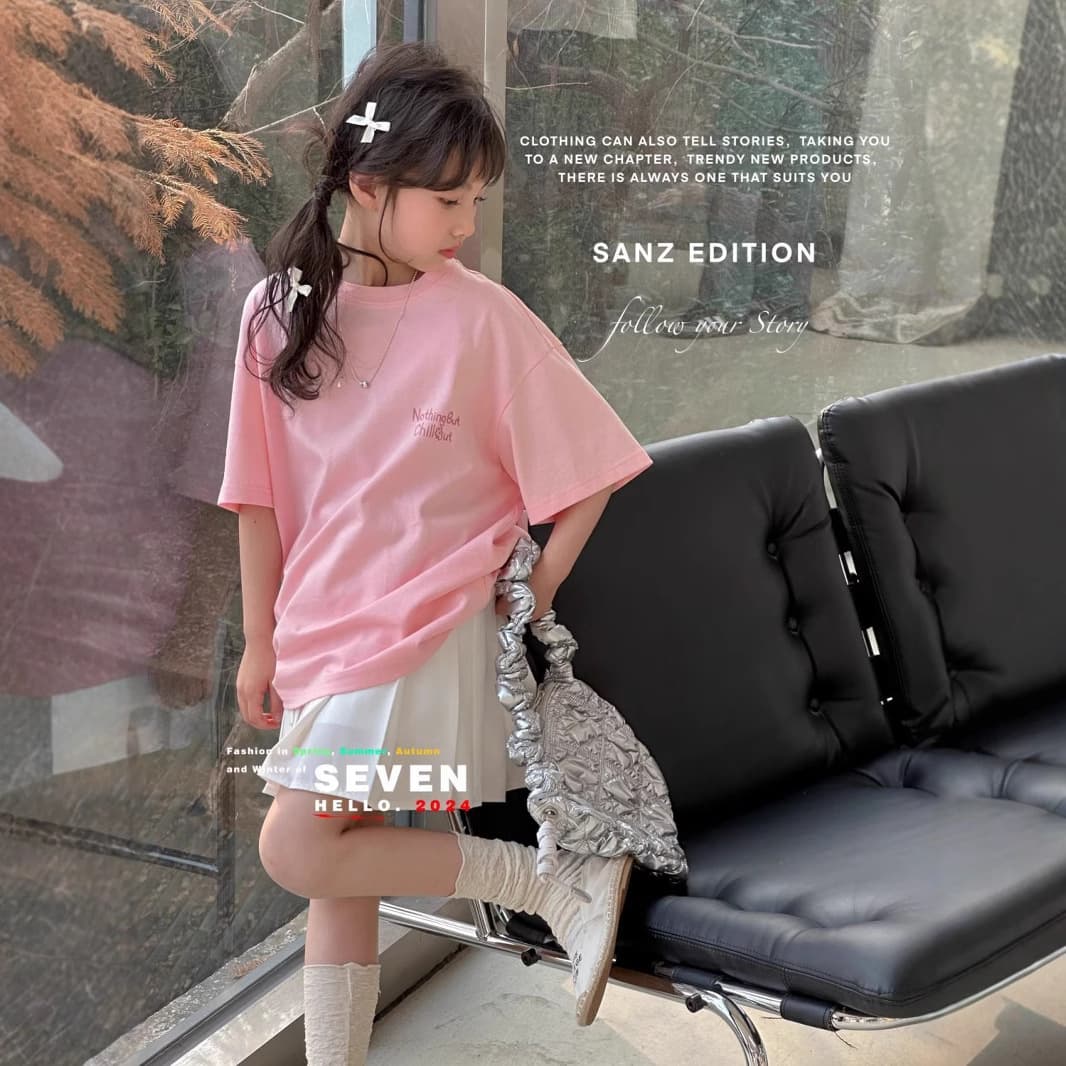 2026 New Cotton Girls Short Sleeve T-Shirt Summer White Top for Big Kids Fashionable