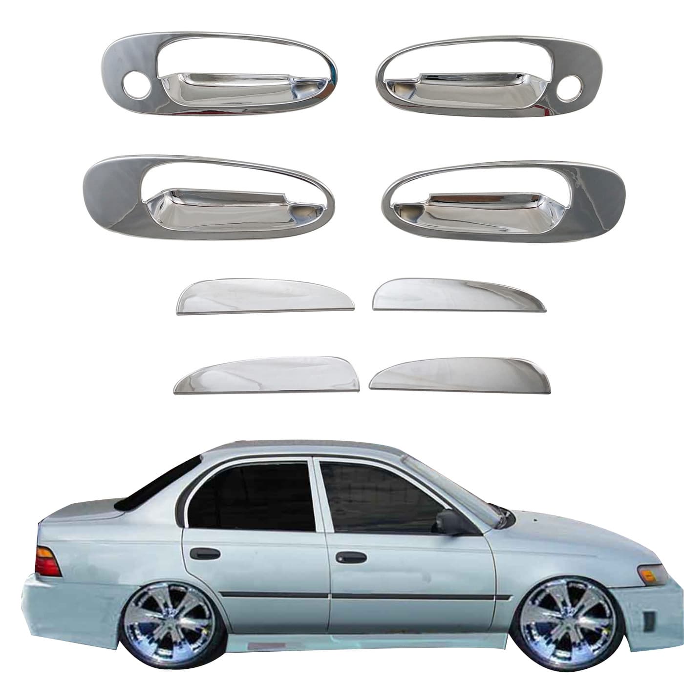 Chrome Door Handle Bowl for 1996 Corolla AE100 AE110 Handle Corolla AE100 Chrome Door Bowl Handle
