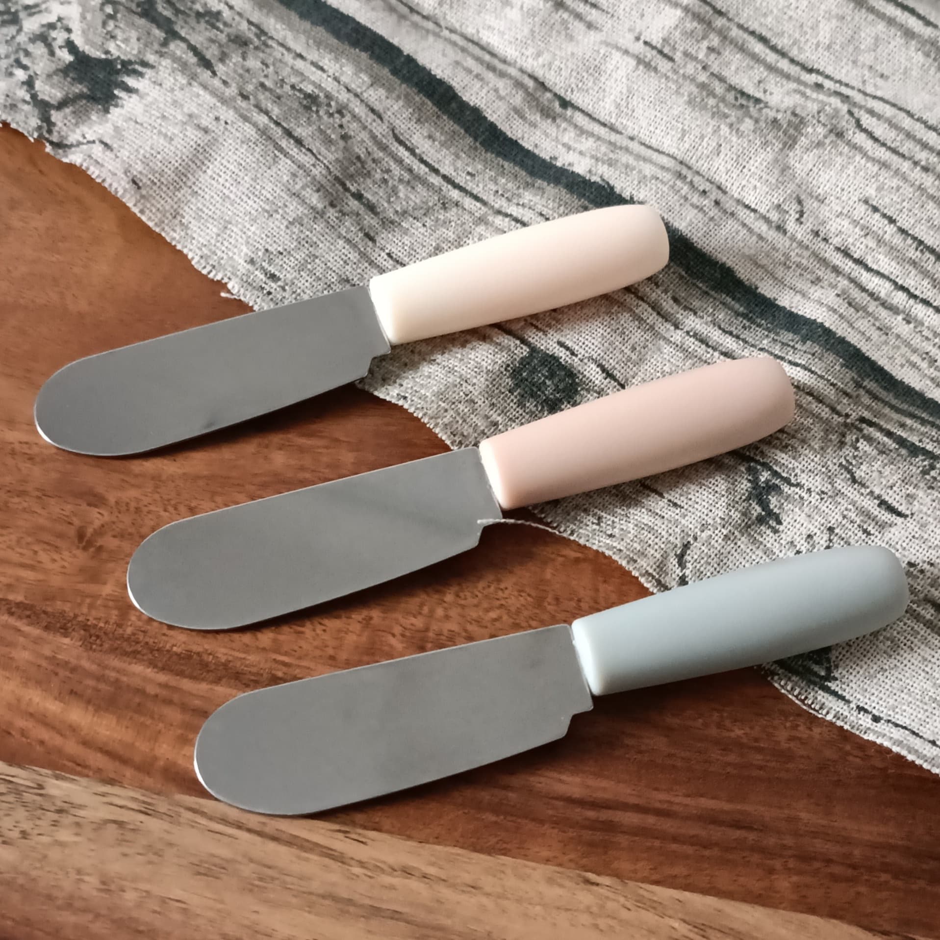 Western-style Cream Knife, Stainless Steel Butter Knife, Bread and Jam Spreader, Cheese Spreader with Round Handle Toast Knife