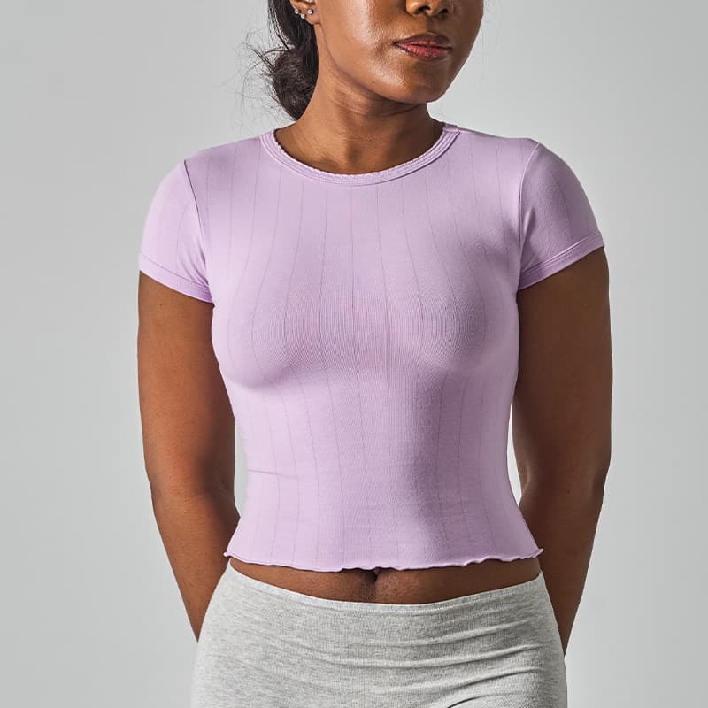 Cotton Drop Needle Pointelle Tee