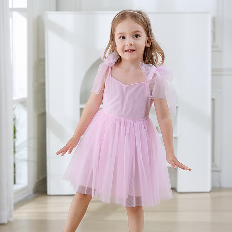 Girls' Strappy Summer Dress, Infant Embroidered Tulle Princess Dress, Newborn 100-Day Photo Gown, Trendy