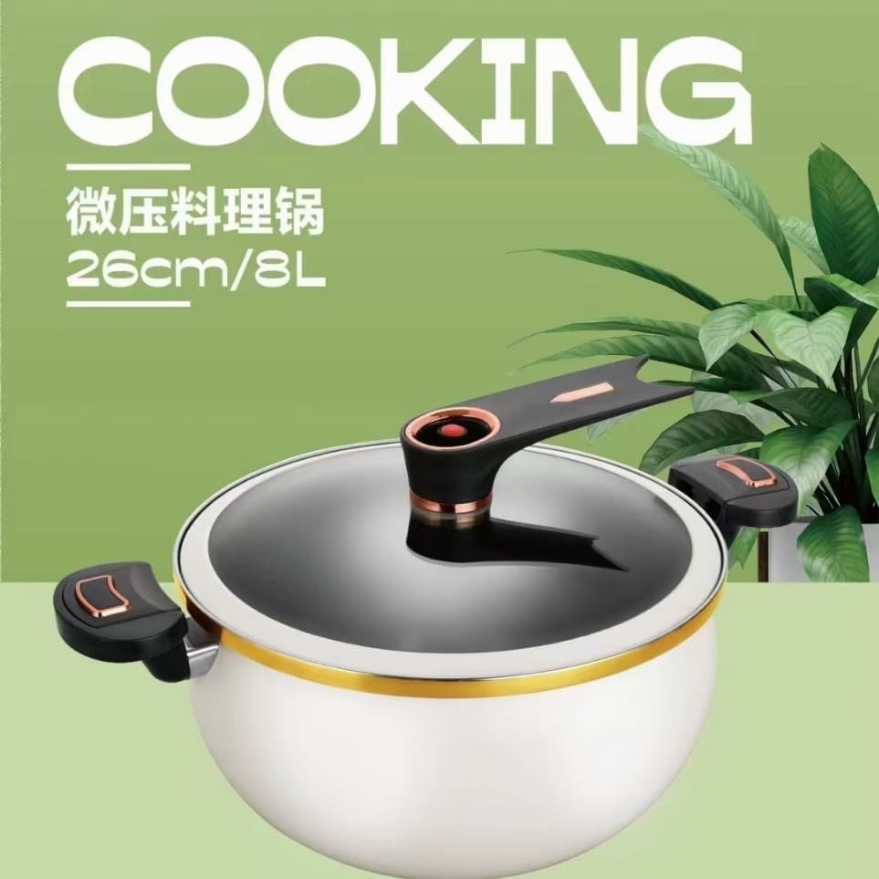 Yangzi 8L enamel micro-pressure cooking pot enamel micro-pressure pot multi-functional enamel ceramic crystal non-stick micro-pressure soup pot