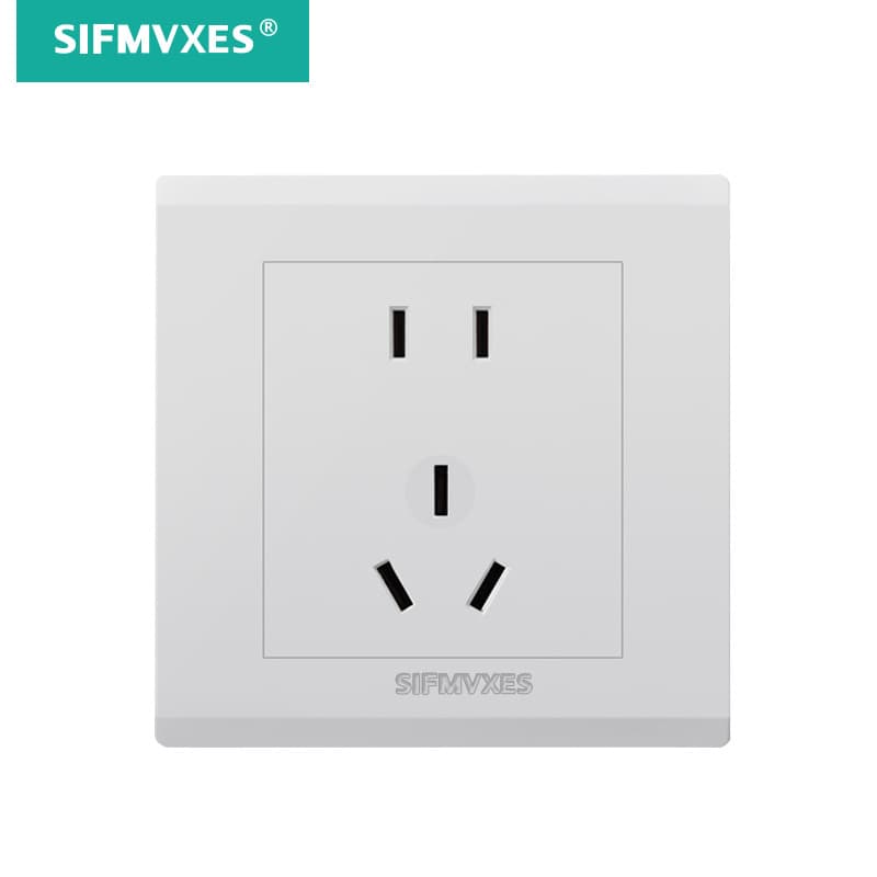 Bode Pure White Home Decoration 86-Type Concealed Wall Switch Socket Panel Power Socket Manufacturer Wholesale One-Gang Five-Hole