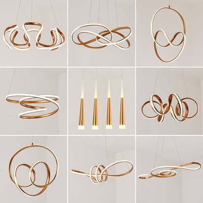 Artistic Irregular Pendant Light, Simple Modern Creative Design for Shop Bar Front Desk, Linear LED Restaurant Pendant Lamp