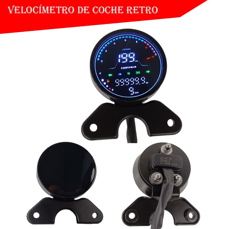 New CG125 motorcycle single round electronic instrument assembly automatic brightness adjustment with electronic meter counter