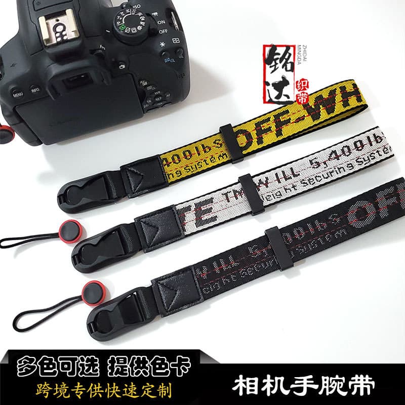 Nylon Off-White Quick Release Camera Wrist Strap LOGO Digital Mirrorless DSLR Camera Wrist Strap Photography Accessory