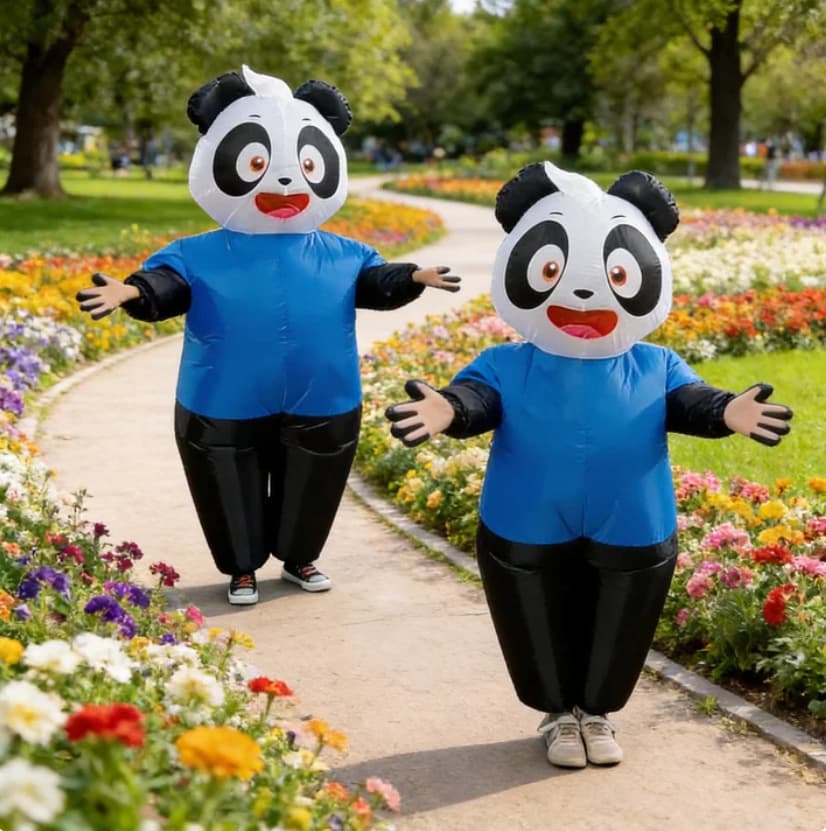 Kids Cartoon Character Costume Capybara Panda Outfit Valentine's Day Inflatable T-Rex Performance Costume Inflatable Suit