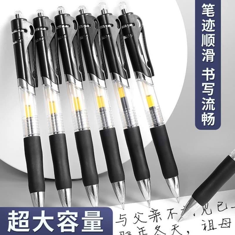 K35 push-type gel pen press ballpoint pen red black blue bullet signature pen office student carbon jump pen