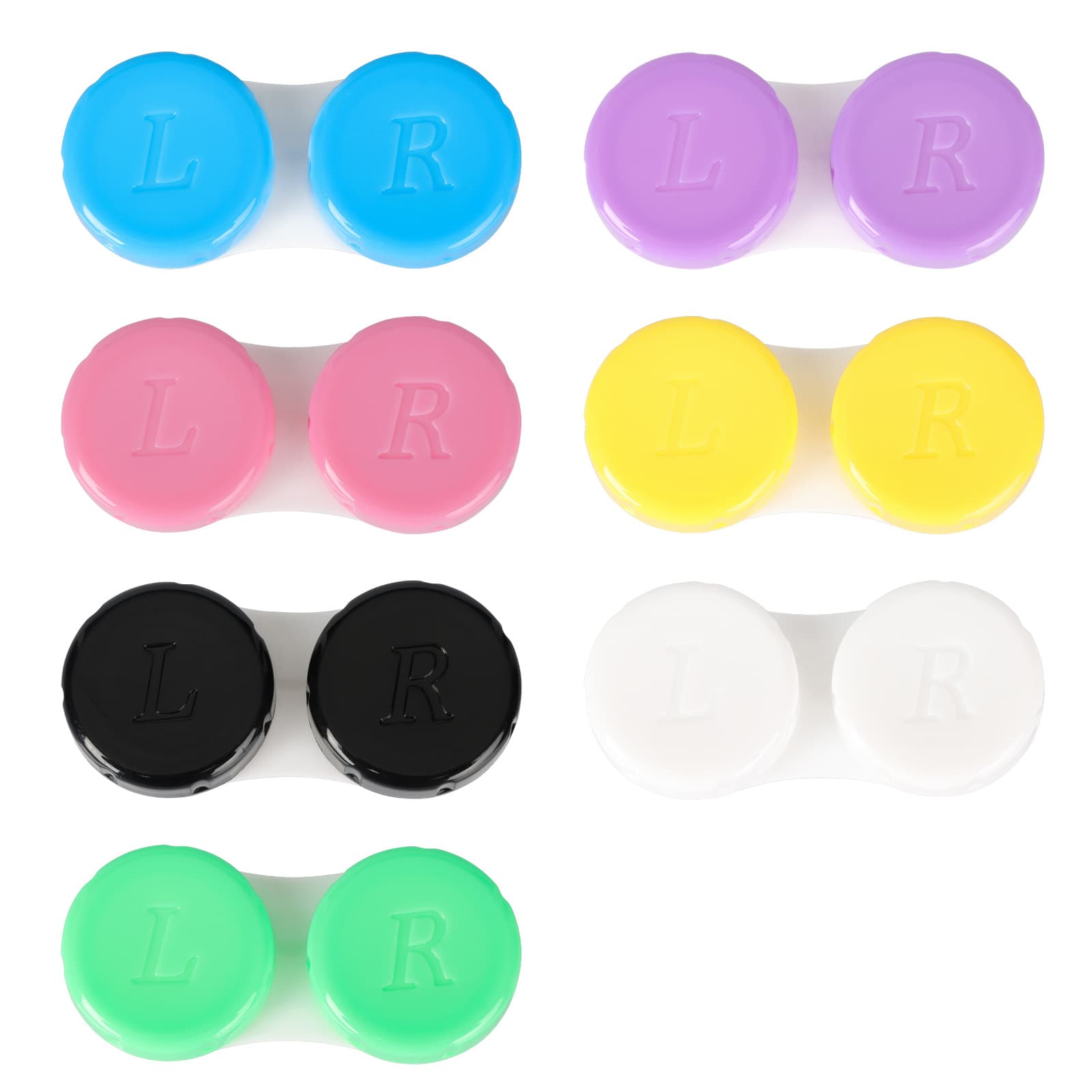 Contact Lens Companion Double Case, Multi-Color Candy Caps Large Capacity Cross-Border Popular 3001C