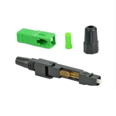 Pre-buried SC/APC square head drop cable fiber optic cold splice quick connector, broadcast-grade