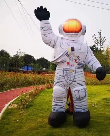 Inflatable Moon Balloon with Glowing Jade Rabbit, Crescent Moon, Astronaut Hanging Moon Decoration for Mid-Autumn Festival