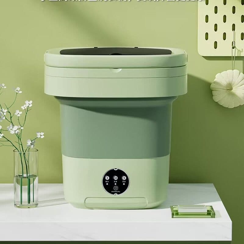 Foldable Semi-Automatic Mini Washing Machine, Portable with Spin Dryer, Small Underwear Washer and Dryer Combo