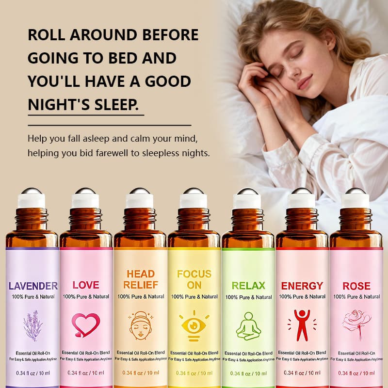 Cross-border Supply Massage Oil 10ML Frankincense Massage Relaxation Easy Application Roller Ball Plant Essential Oil