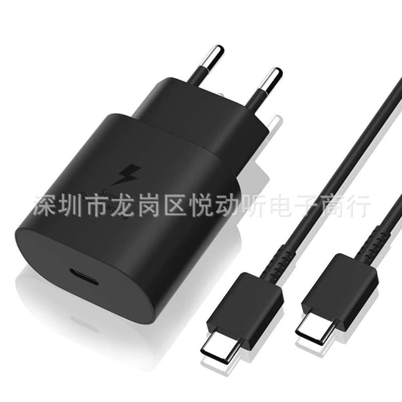 25W Fast Charger for Note10 S20 Charger 1PD Super Charging Power Adapter EU Plug