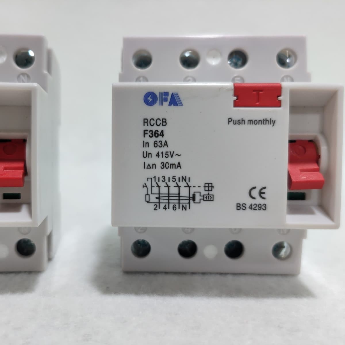 F360 Sika Style RCCB Leakage Switch 2P4P