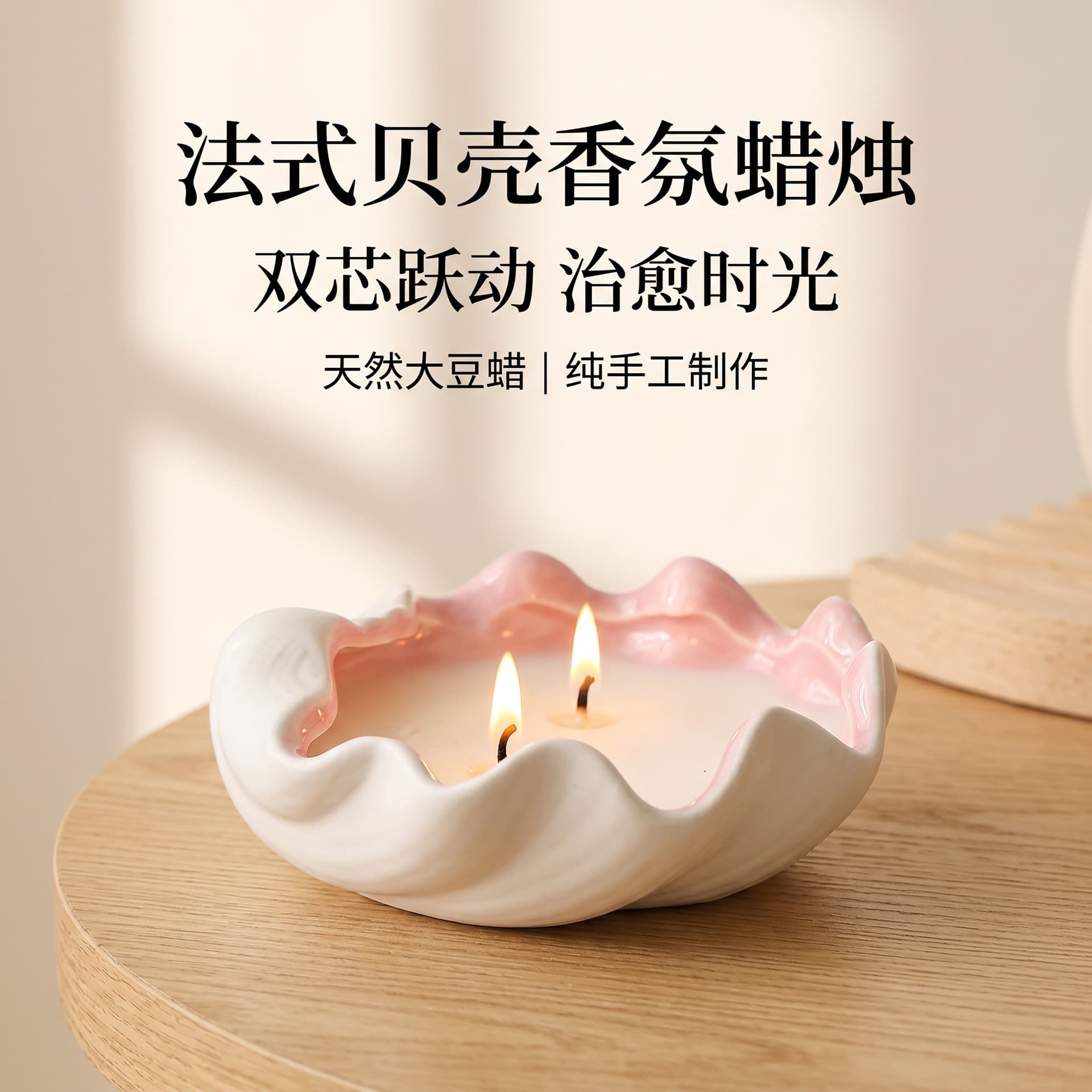 Creative Seashell Aromatherapy Candle Decoration Valentine's Day Gift Ceramic Holder Atmosphere Sensation Scenic Beauty