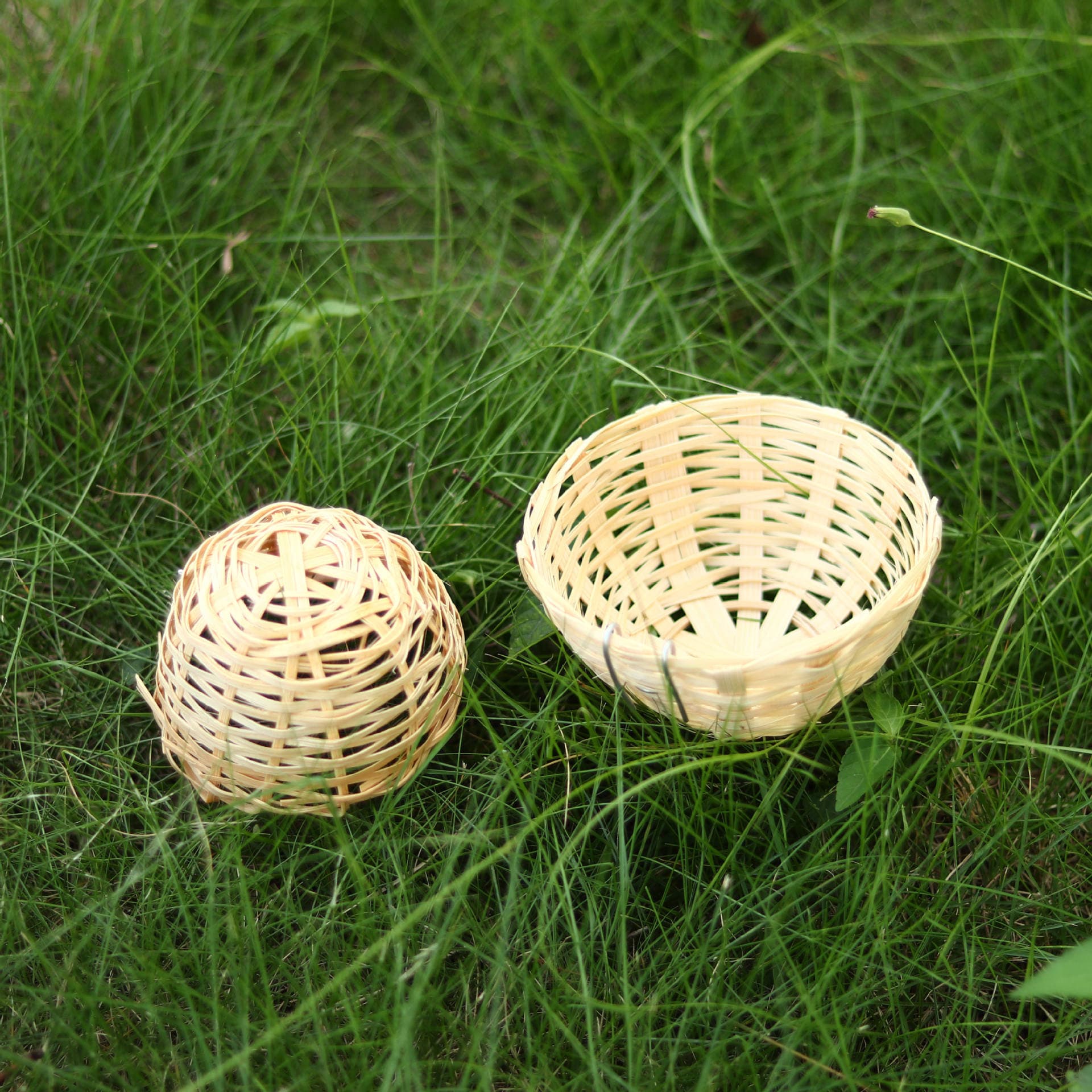 Bamboo Woven Bird Nest with Hook, Swallow Nest, Parrot Nest, Farmhouse Rustic Style Decoration, Cross-Border E-Commerce Supply