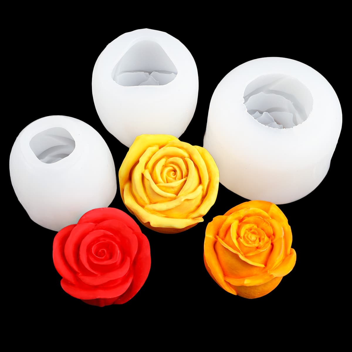3D Flower Silicone Mold for Aromatherapy Candles, Plaster, Resin Crafts, Pudding, Chocolate, and Cake Molds
