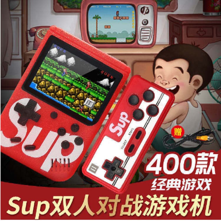 SUP Handheld Game Console 400-in-1 Kids Electronic New Classic Retro Dual Player Rechargeable Gaming Device