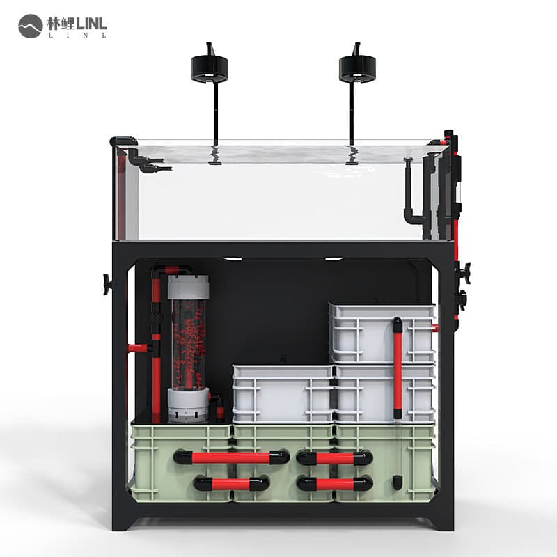 Fish Tank Turnover Box Filter Accessories Complete Set Bottom Filter Filter Box Turnover Box Built-In Water Pump Large and Small Sizes Industrial Style