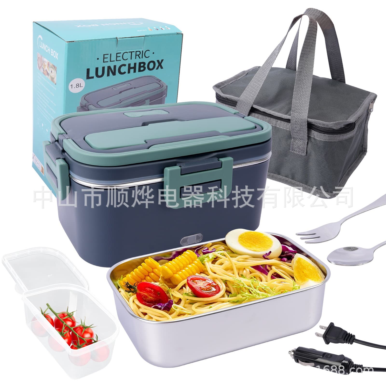 New plug-in heated stainless steel lunch box, suitable for car and home use, wholesale and gift.