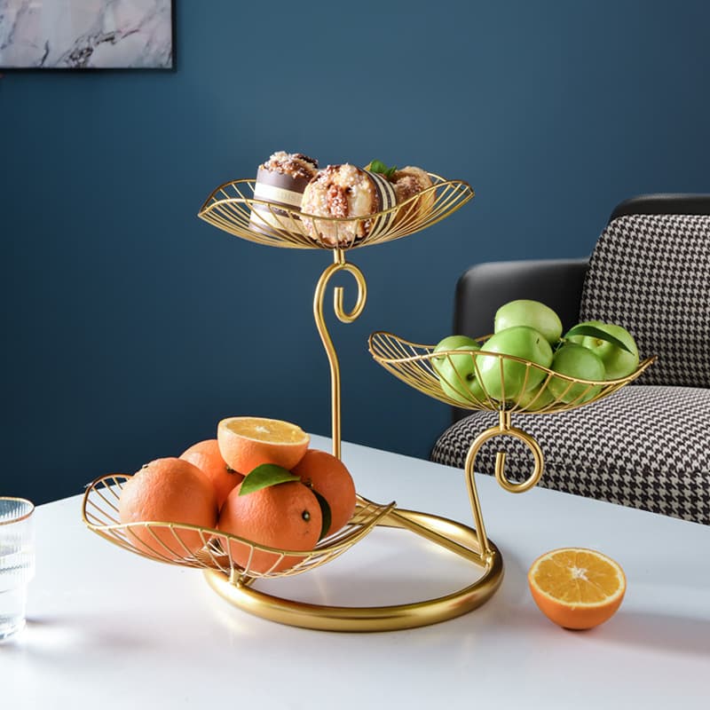 Nordic creative fruit plate living room household three-layer fruit plate modern simple multi-layer fruit basket large fruit plate ornaments