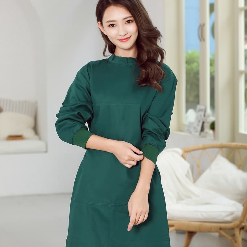 Surgical clothing, isolation gown, protective clothing, anti-dressing, hand scrubbing bag, cloth hole towel, doctor's uniform, dark green long sleeves