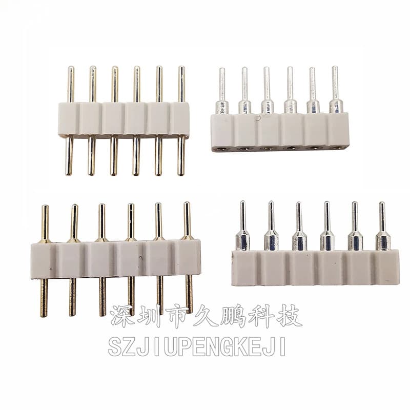 LED6p male and female socket 2.0mm 6pin round pin header RGBWW light strip 2.54mm white pin