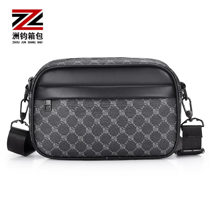 New trendy men's shoulder bag, fashionable men's crossbody bag, large capacity business commuting shoulder bag, cross-border hot sale