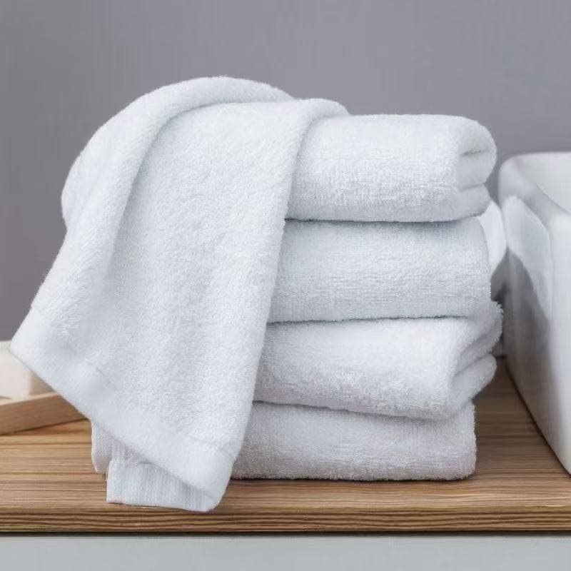 Second-Grade Slightly Flawed Bath Towels, All-Cotton Class A Hotel White for Hot Compress, Shaving, Homestays, and Beauty Salons
