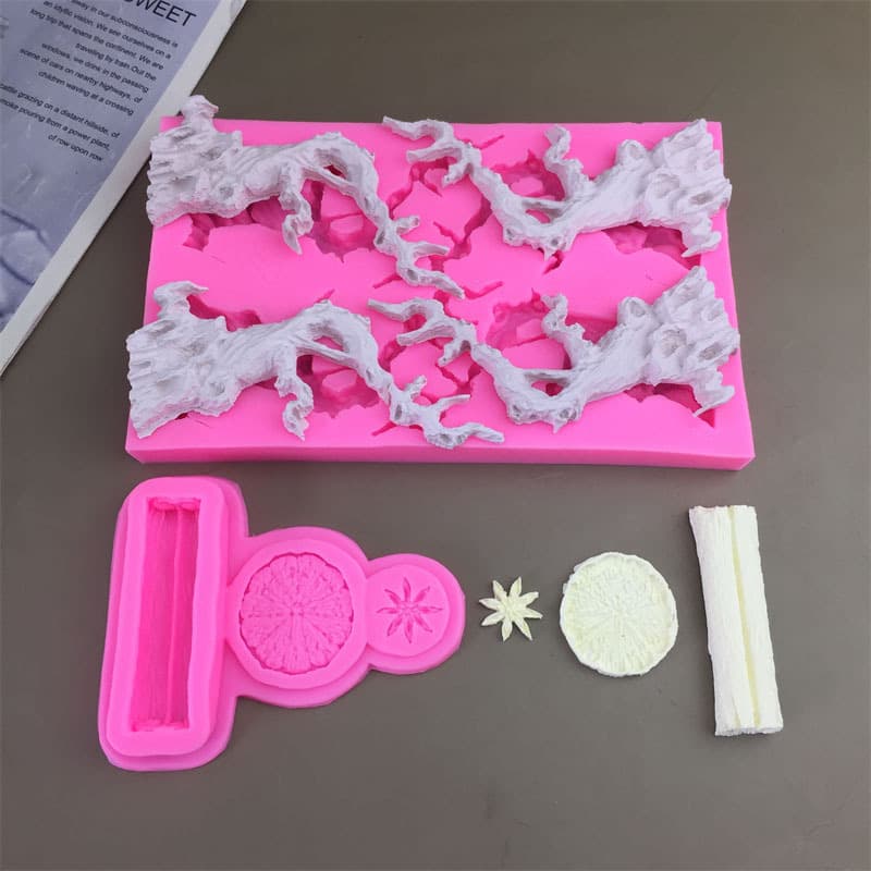 DIY Cinnamon Lemon Slices Star Anise Spice Branches Silicone Mold for Fondant Cake Chocolate Resin Plaster Mold