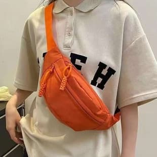 Simple Crossbody Chest Bag, Fashion Casual Bag for Women 2025 New Style, Couple Bag Sports Versatile Japanese Style Chest Bag