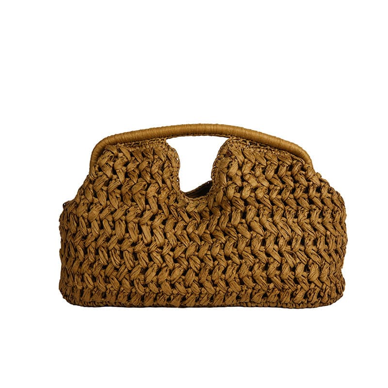 2026 Spring/Summer New Fashionable and Artistic Women's Handbag, Straw Woven Clutch Bag, Beach Bag