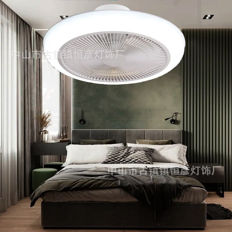 New Cross-Border Trade Ceiling Fan Light for European and American Bedroom Living Room Dining Room Creative Chandelier Fan Light