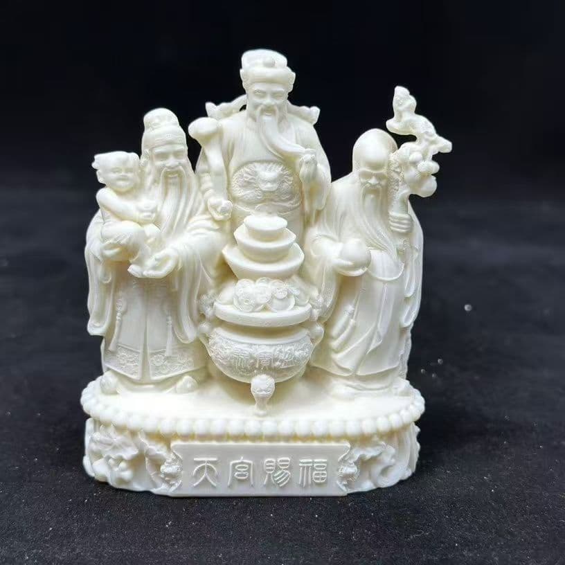 Manufacturer wholesale luminous fortune, fortune and longevity Samsung ornaments, resin crafts, water god of wealth, home entrance, living room table
