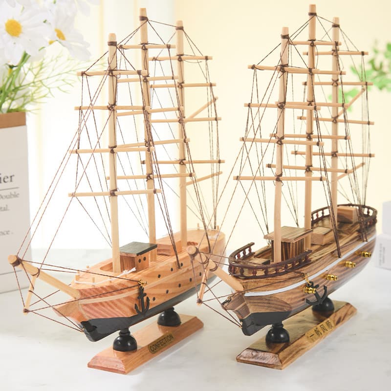 Sailboat Model "Smooth Sailing" Ornament, Living Room Home Decor, Wine Cabinet, Entryway, Bookshelf Display Gift