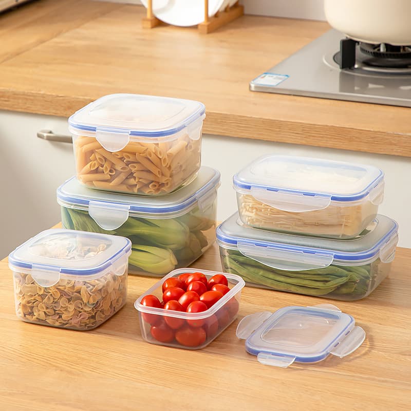 Kitchen Refrigerator Storage Box, Fresh-Keeping Container, Microwave-Safe Plastic Food Container, Meal Prep Box, Fruit Storage Sealed Container