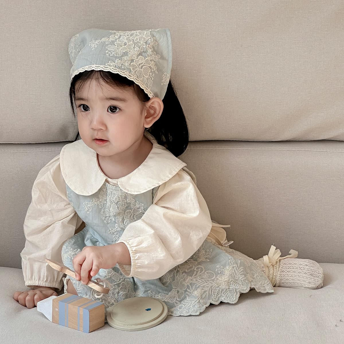 Dianxi Baby Clothes Spring Outfit Infant Romper Stylish Baby Bodysuit Princess Set Going Out Clothes Spring
