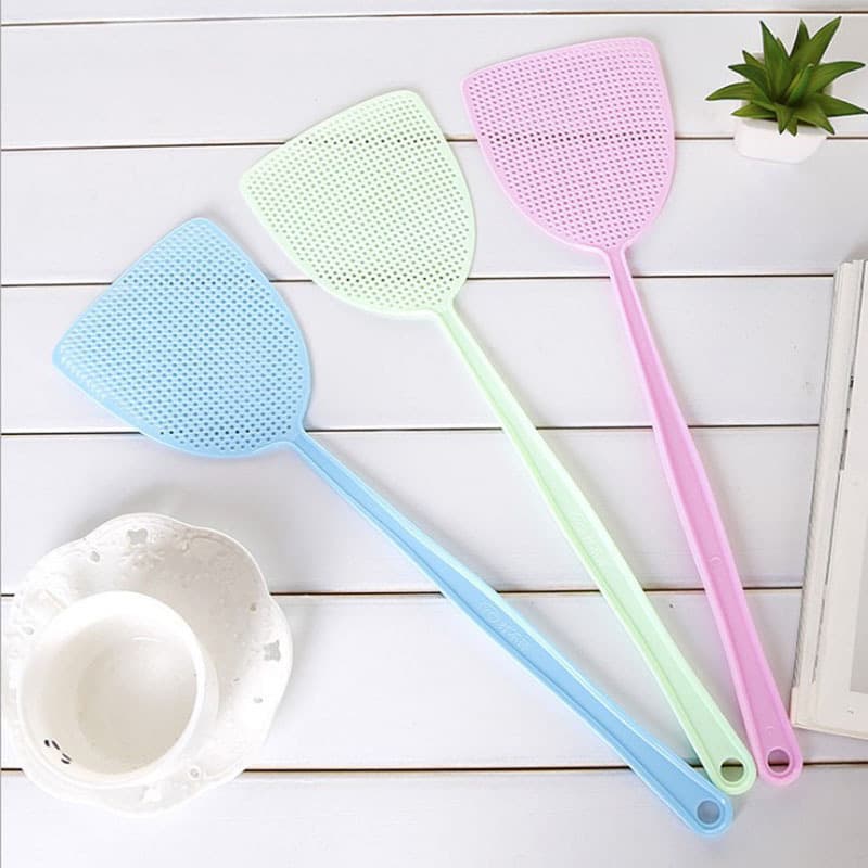 Creative Durable Mesh Extended Handle Manual Fly Swatter, Mosquito Swatter, Household Summer Plastic Fly Swatter