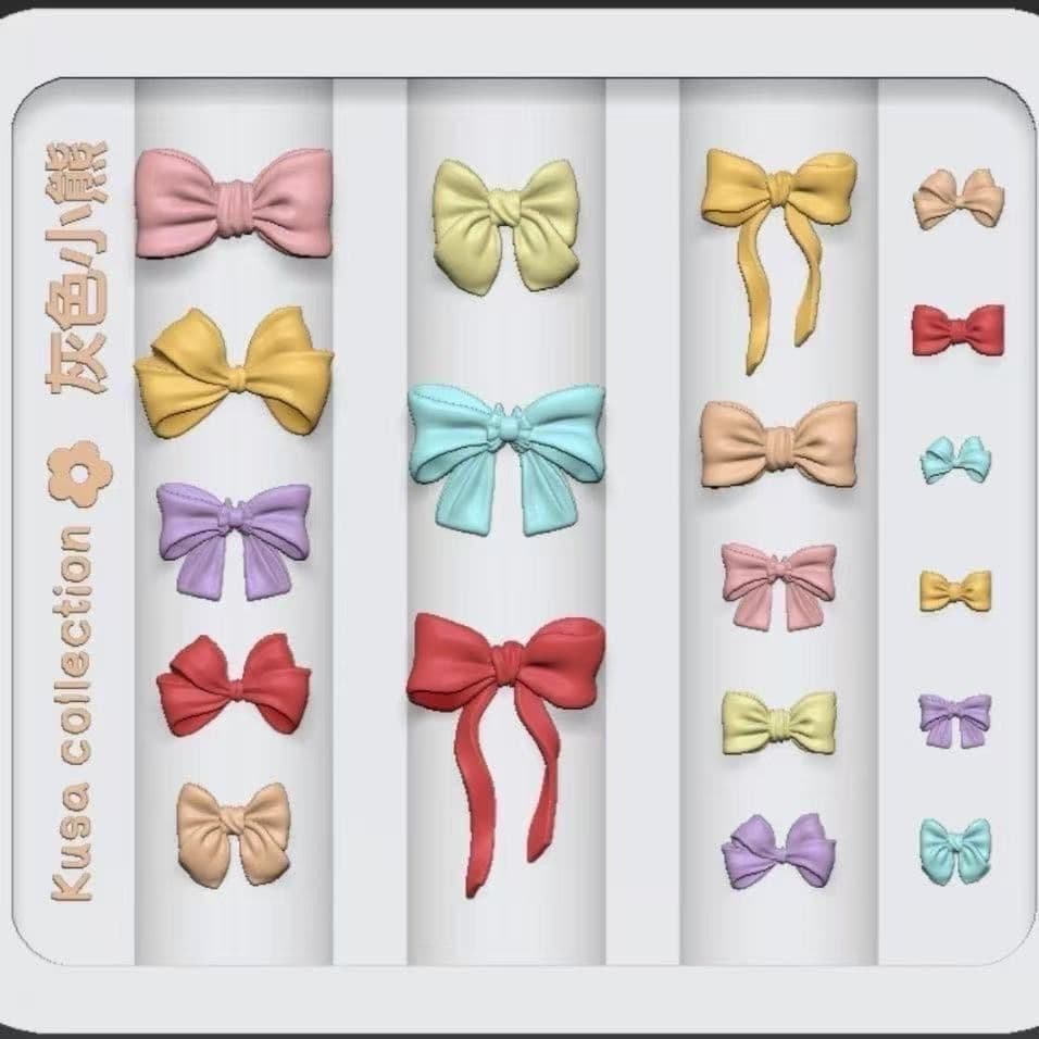 New Cross-border Nail Art Bow Mold High Transparency DIY Carved Nail Art Silicone Mold Nail Decoration Tool