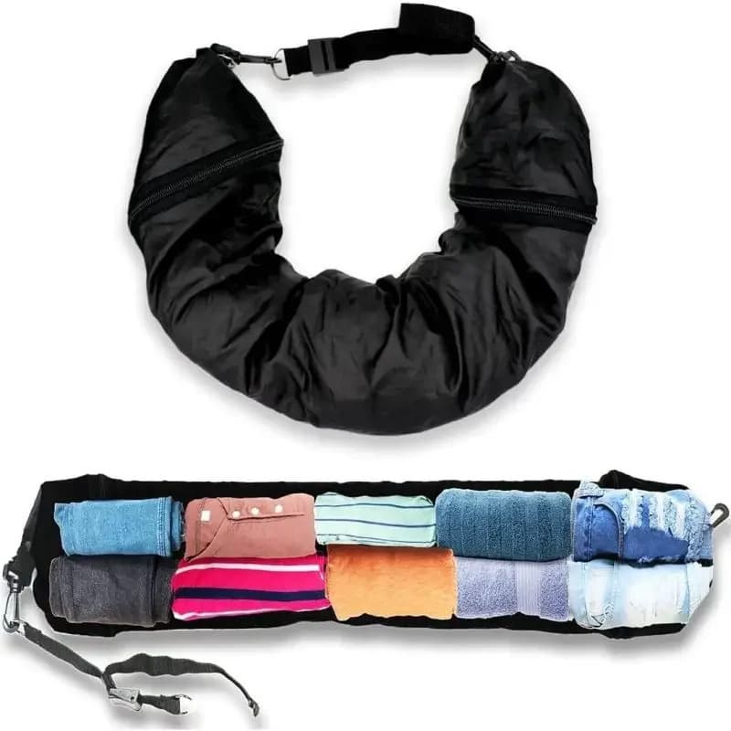 Refillable Travel Pillowcase Storage Bag Portable Travel Pack for Airplane Car Train Cushion