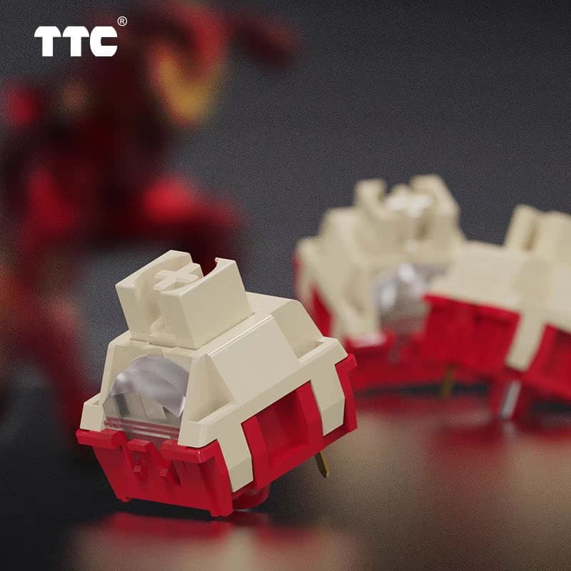 Clearance TTC Gold Pink, Fast Silver, Ice Silent V2, Steel Axis Mechanical Keyboard Switch Hot-Swap DIY Linear Silent Switch