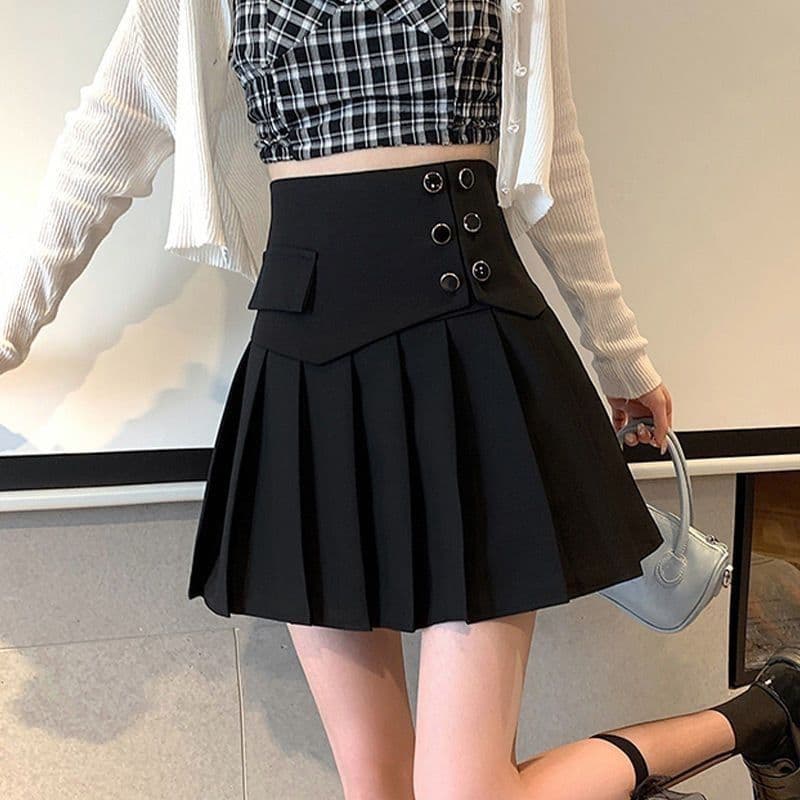 Fashionable pleated skirt for women spring and autumn new style irregular sweet flesh-covering high-waisted stylish a-line versatile short culottes